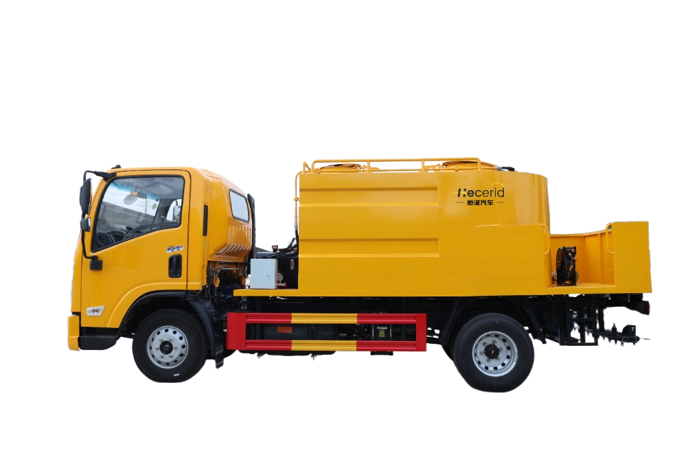 陜汽藍(lán)牌（5.5m3）水泥凈漿灑布車